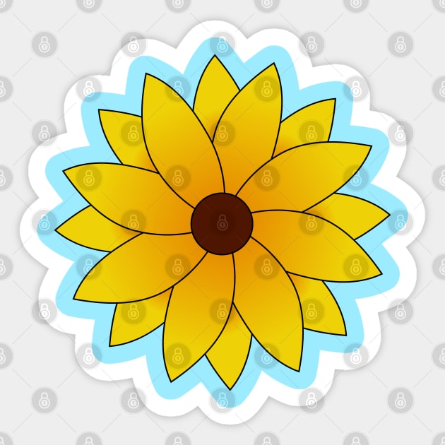 Sunflower Blooming Sticker by Kelly Gigi